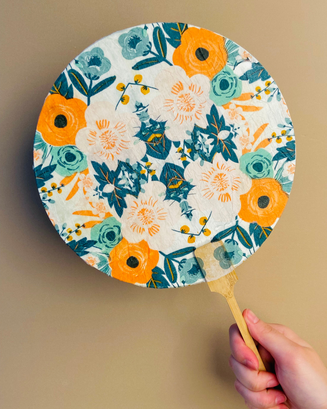 蝶古巴特團扇丨Decoupage Circular Fan